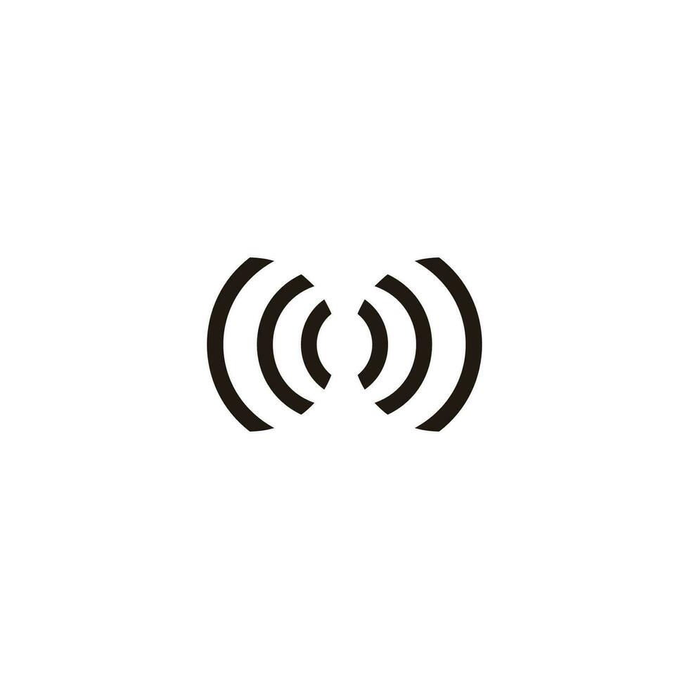 signal waves simple geometric symbol vector