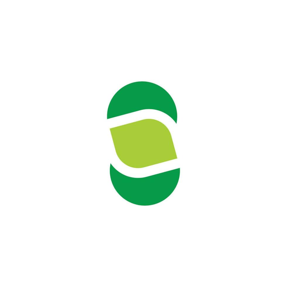 leaf abstract arrow circle recycle symbol logo vector