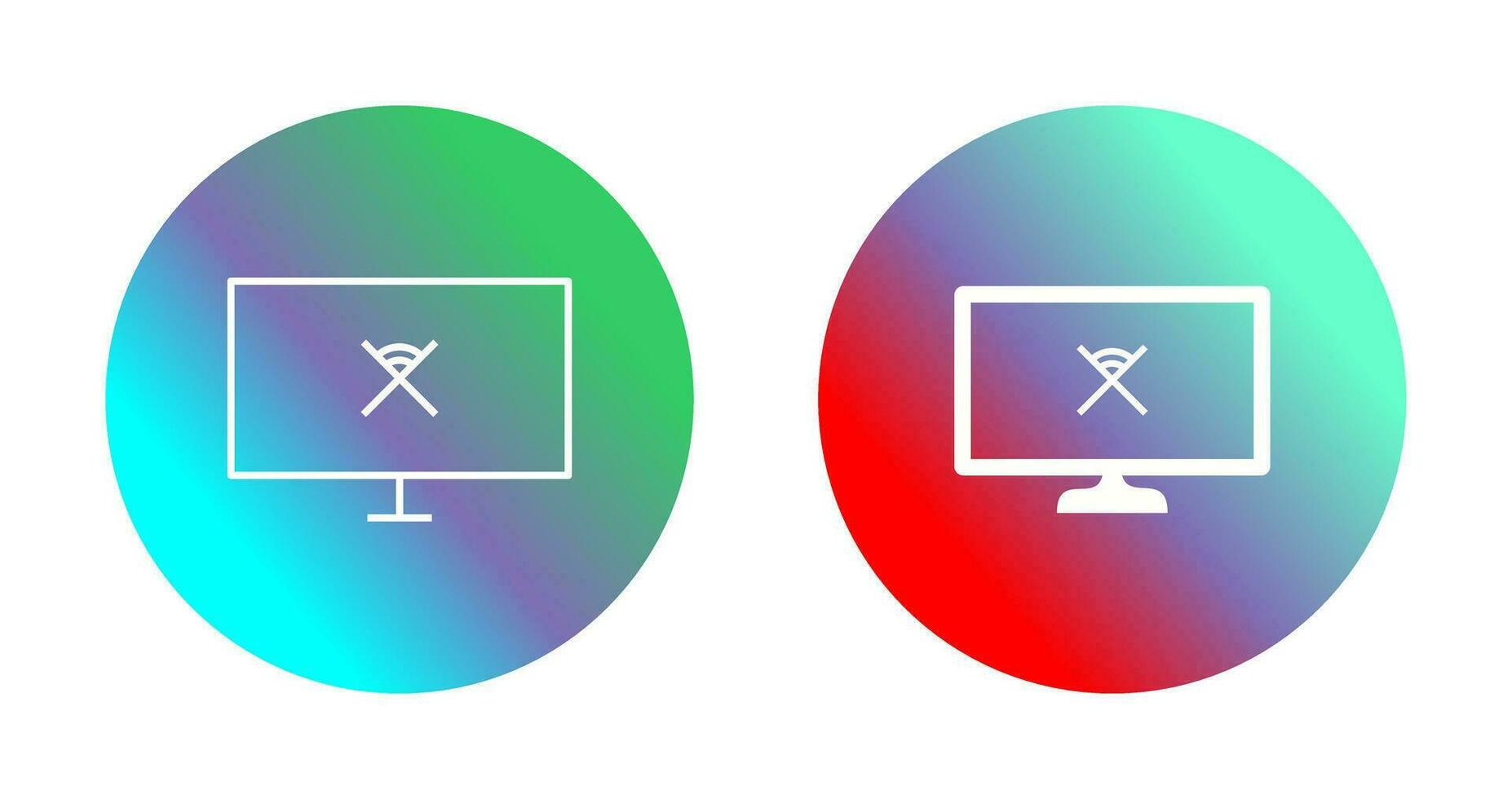 Unique Disconnected Network Vector Icon