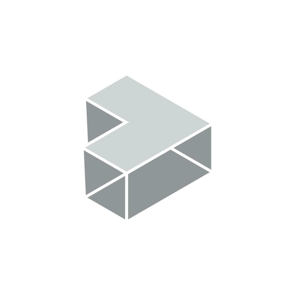 3d arrow right geometric symbol vector
