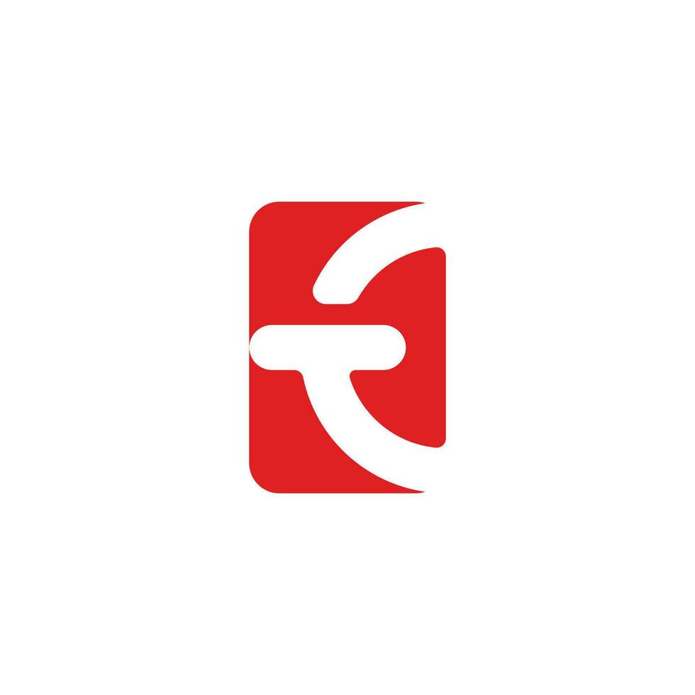 letter t negative space power button logo vector