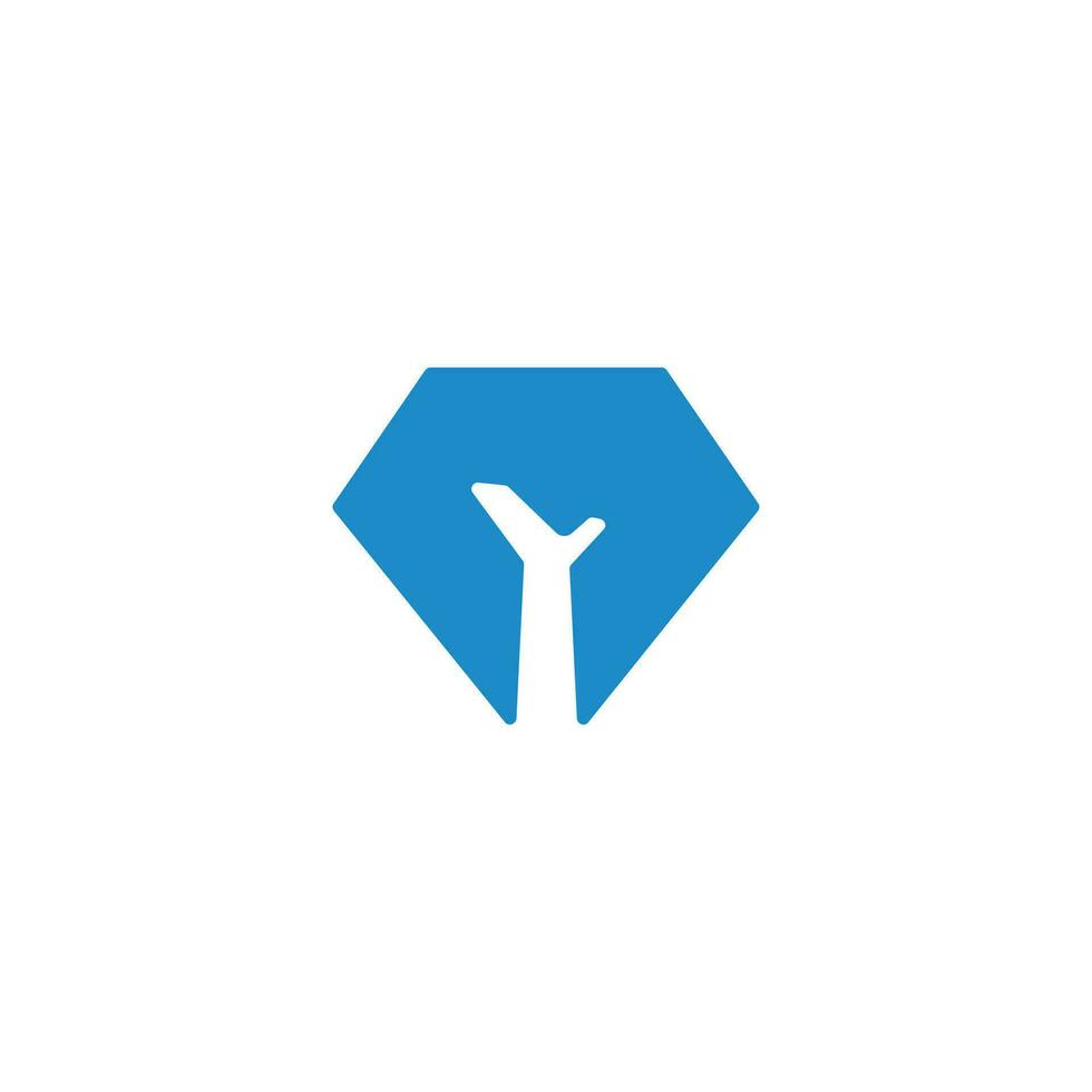 hand care blue diamond logo vector