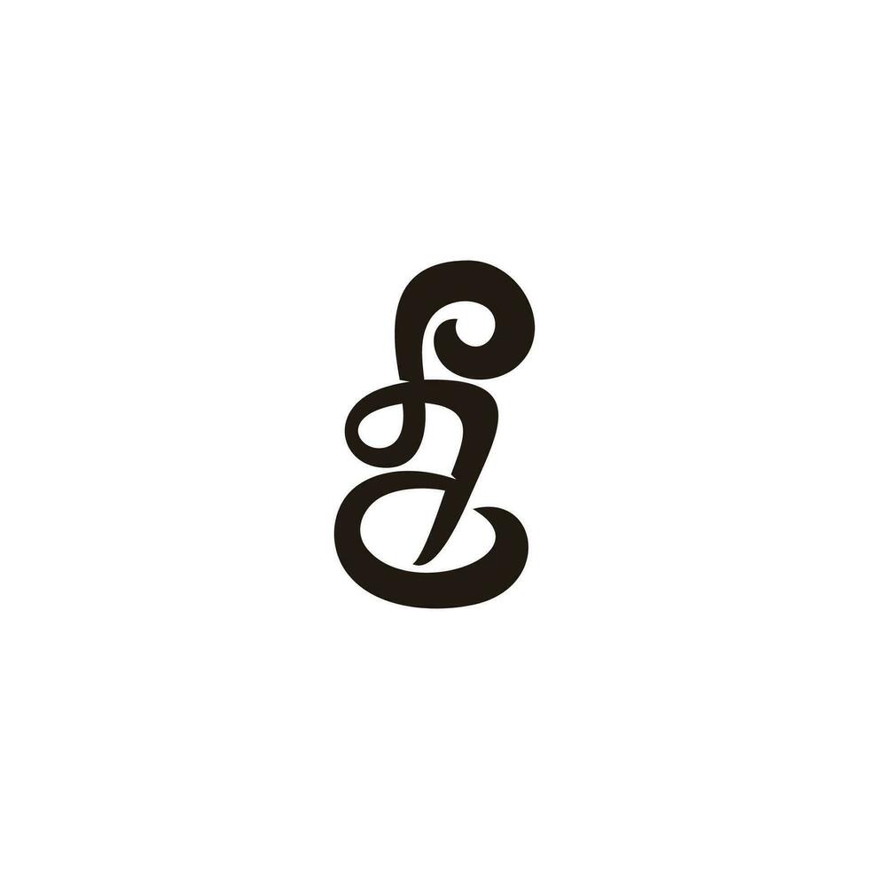 letra Dakota del Sur curvas vinculado logo vector