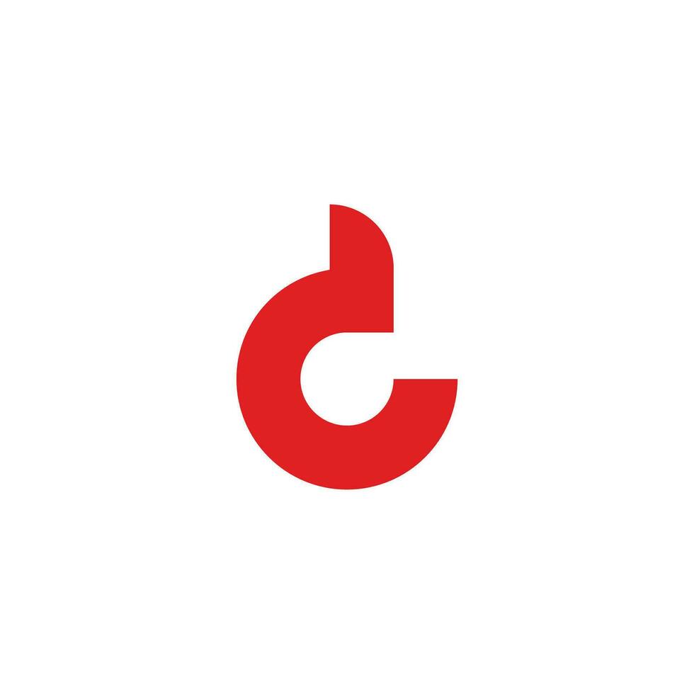 letter cd abstract motion circle line logo vector