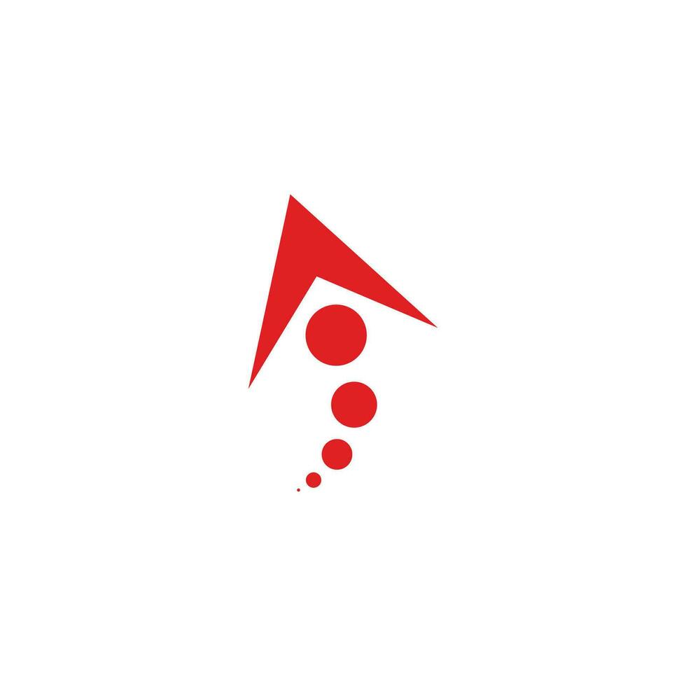 red dots motion arrow symbol logo vector
