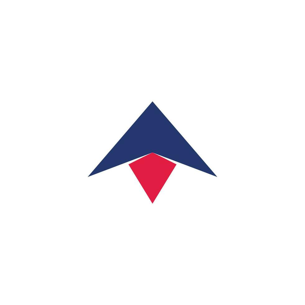 cohete sencillo flecha arriba geométrico logo vector