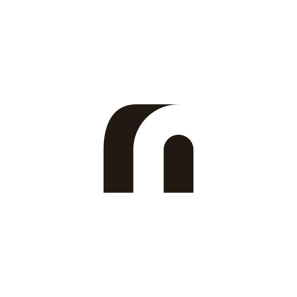 letter n gate simple geometric logo vector