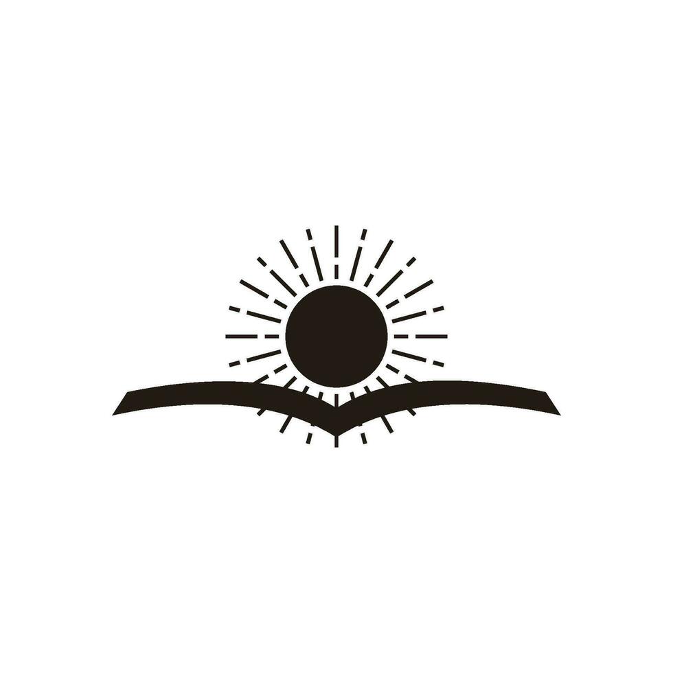 shine book sun smart education symbol vector