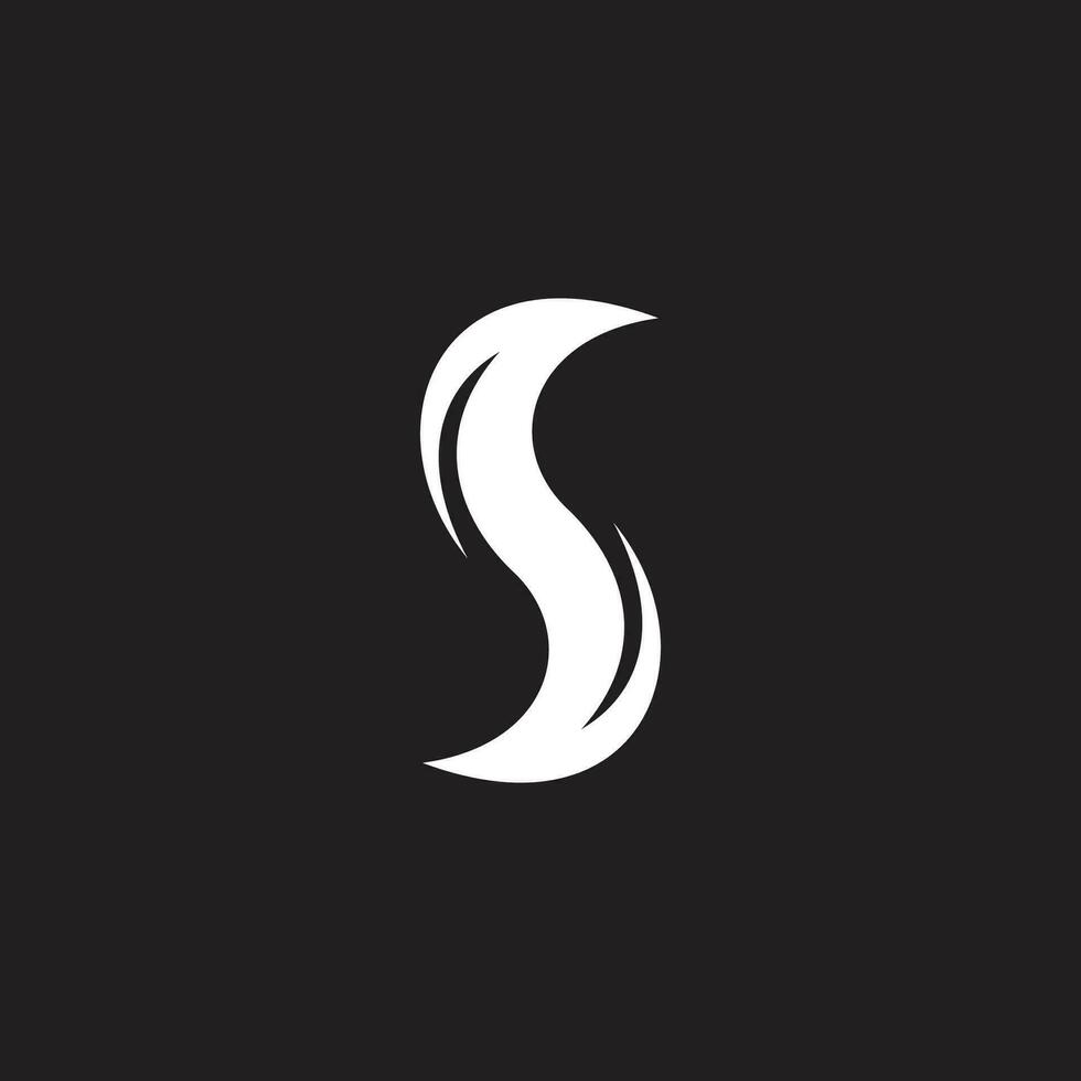 letter s motion simple geometric design logo vector