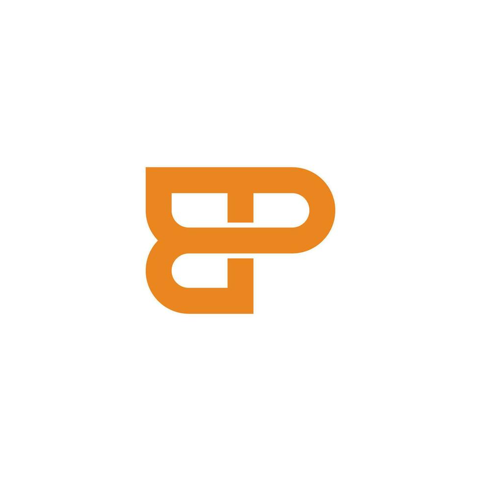 letter bp abstract overlap logo vector
