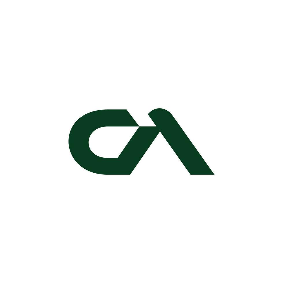 letra California verde triángulo forma sencillo logo vector