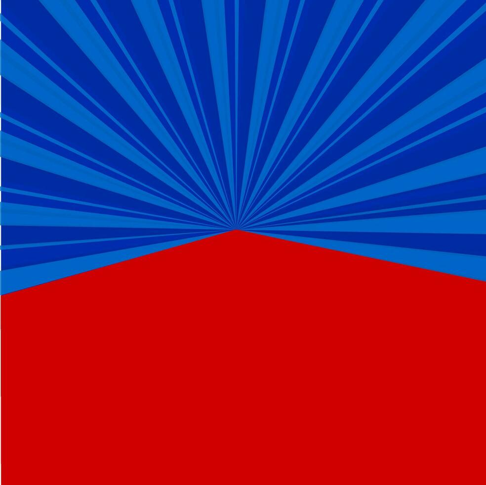 Abstract rays background in blue and red colors. vector