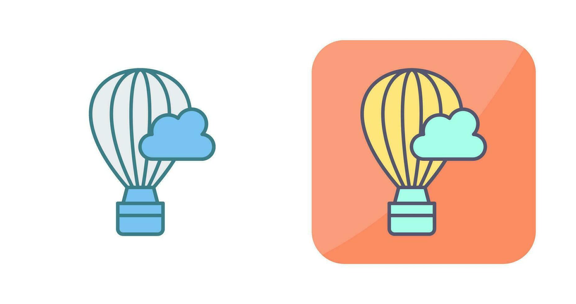 Hot Air Baloon Vector Icon