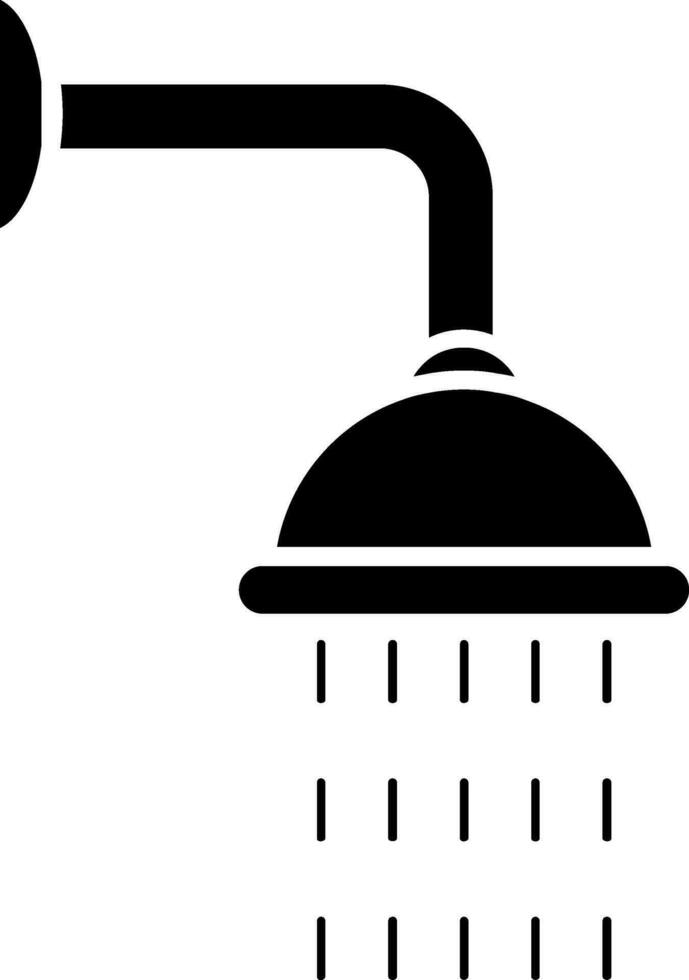 Black shower on white background. vector