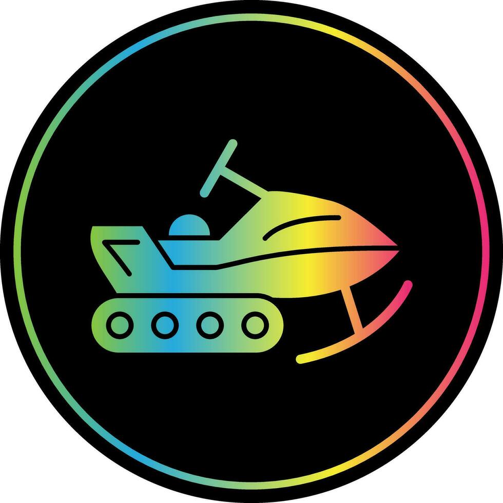 Snowmobile Vector Icon Design