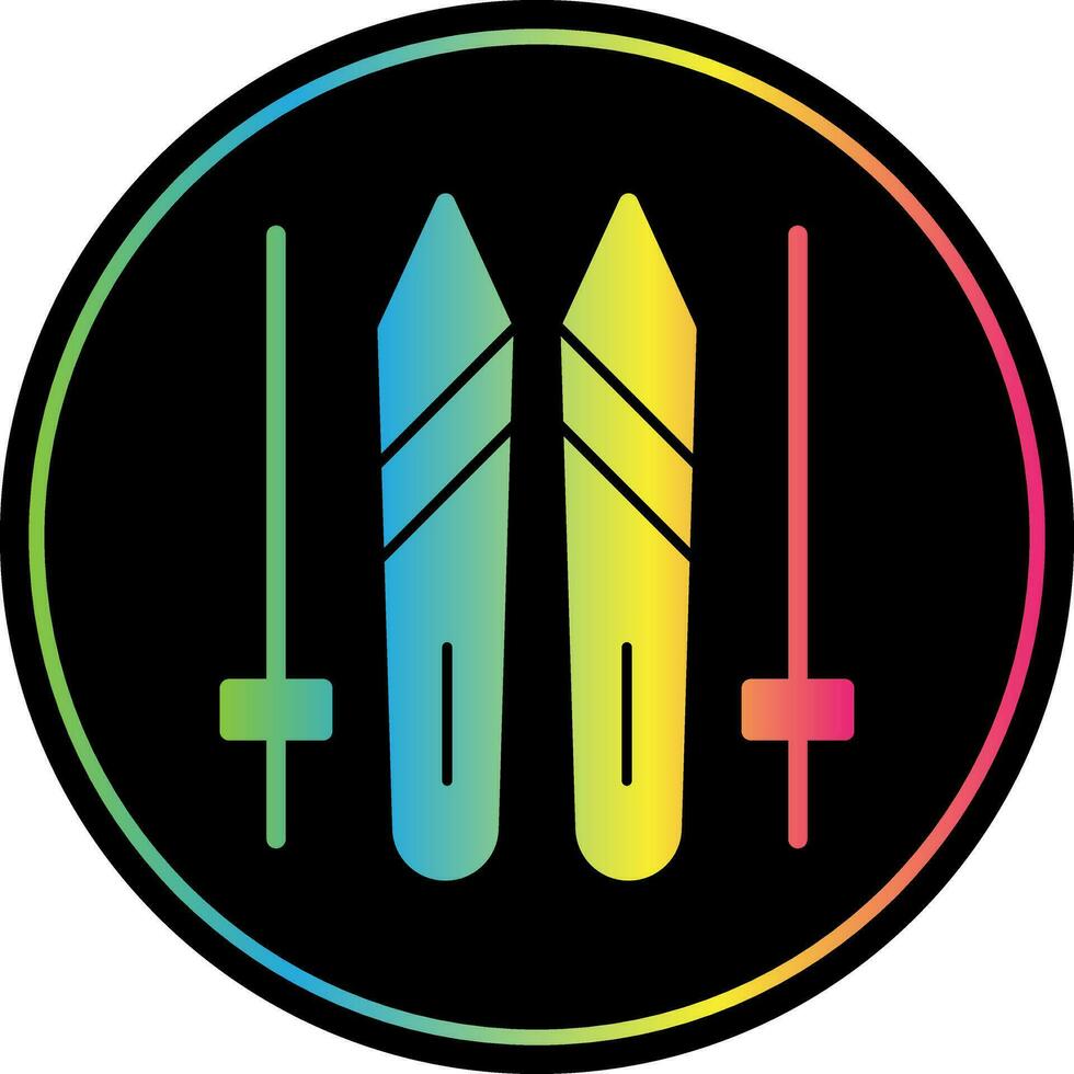 Ski sticks Vector Icon Design