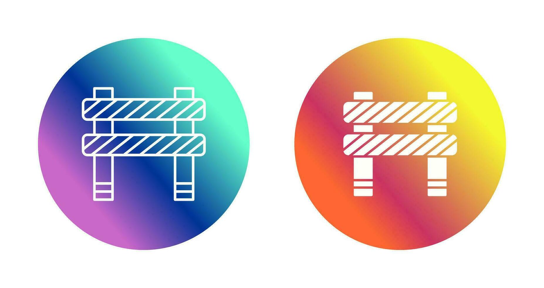 Unique Barrier Vector Icon
