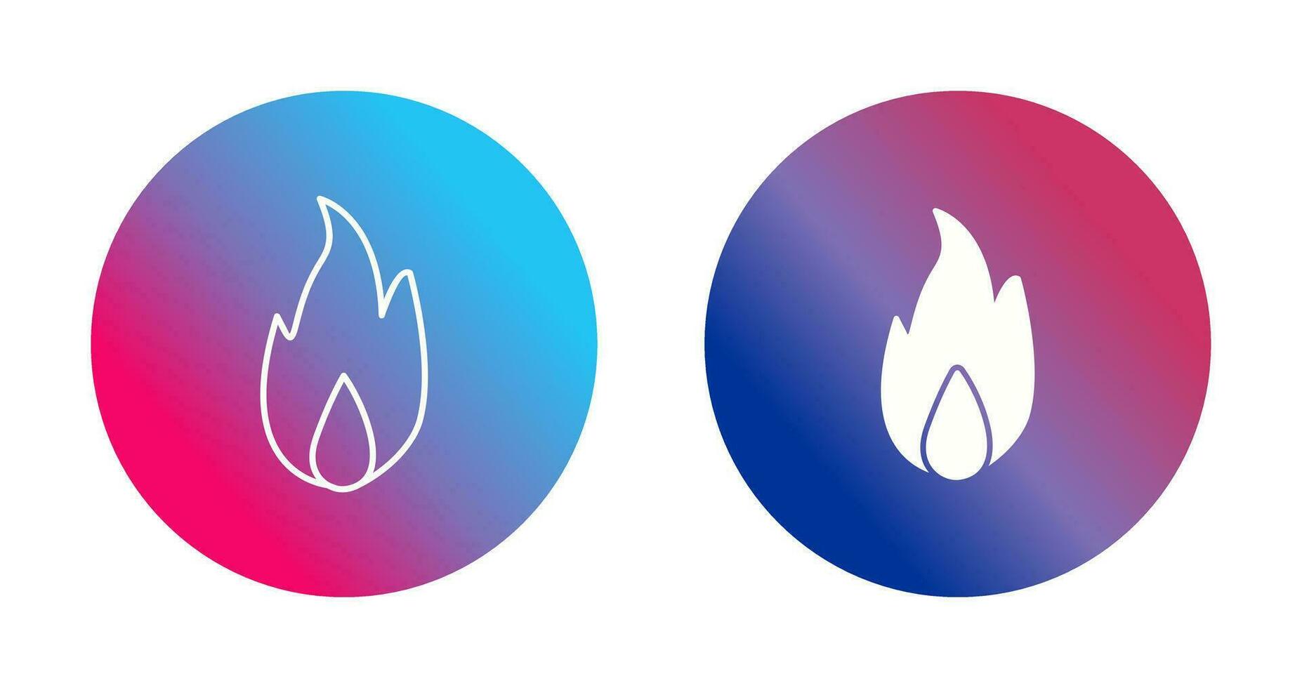 icono de vector de fuego único