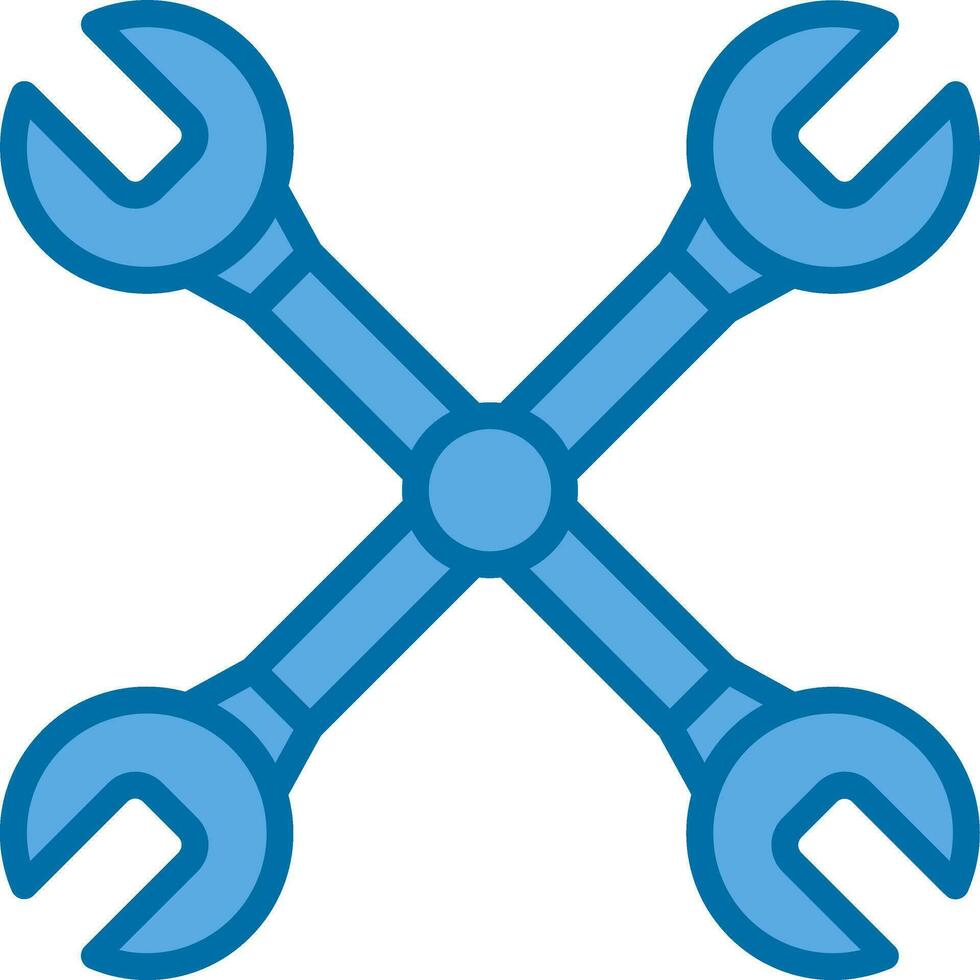 Cross wrench Vector Icon Design