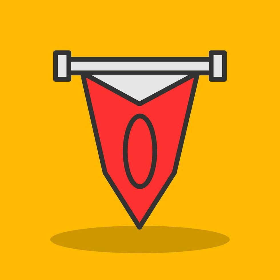 Pennant Vector Icon Design