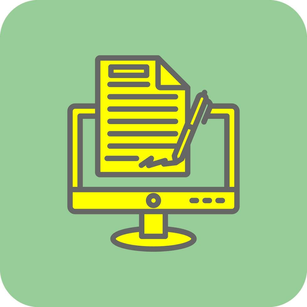 Digital signature Vector Icon Design