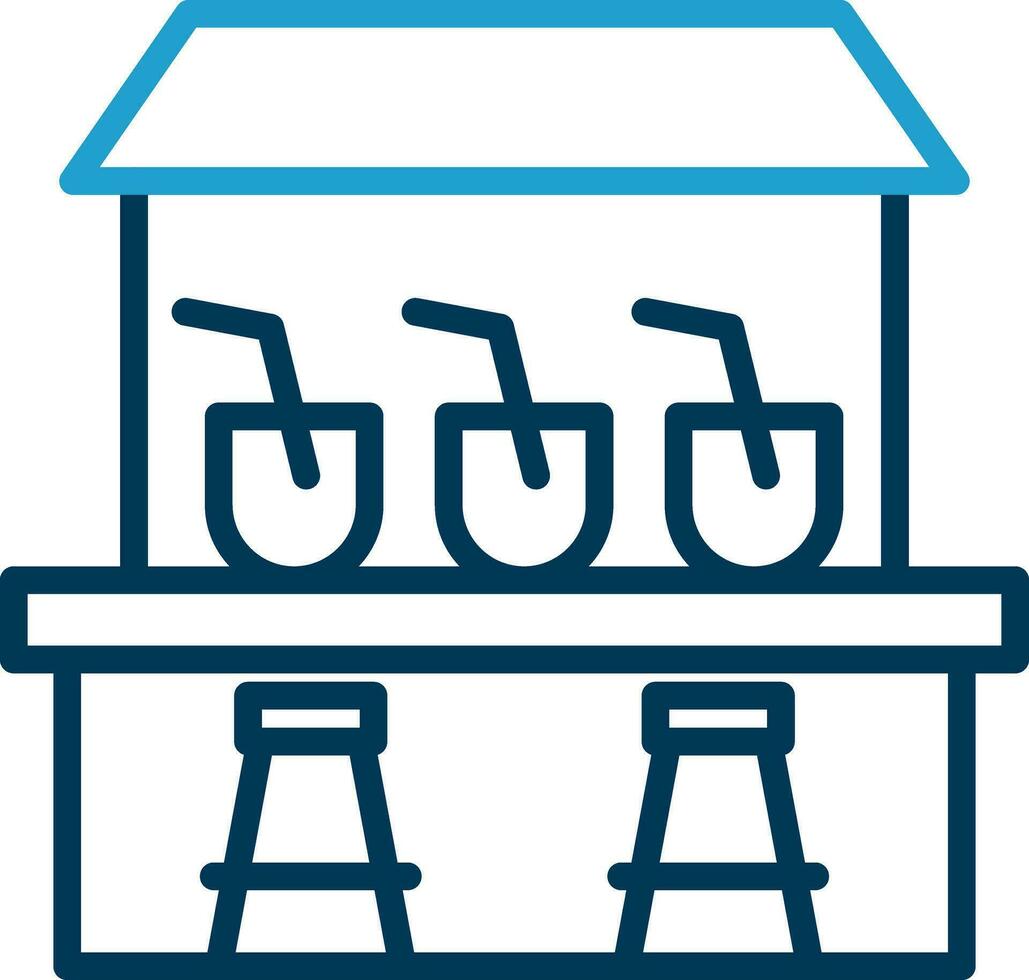 Beach bar Vector Icon Design