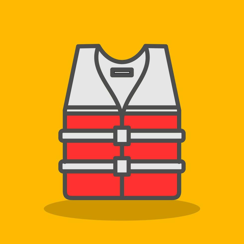 Life jacket Vector Icon Design