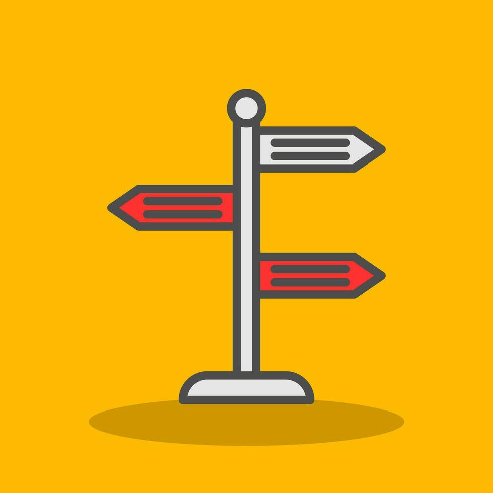 Signpost Vector Icon Design