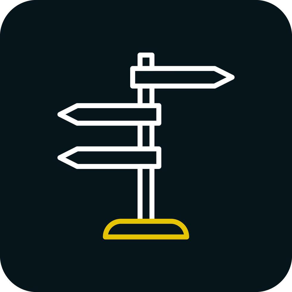 Signpost Vector Icon Design