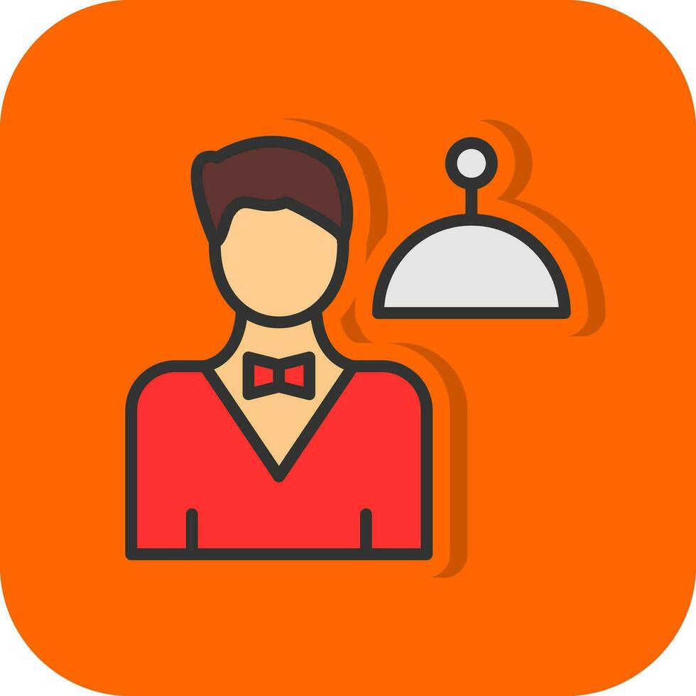 Waiter Vector Icon Design