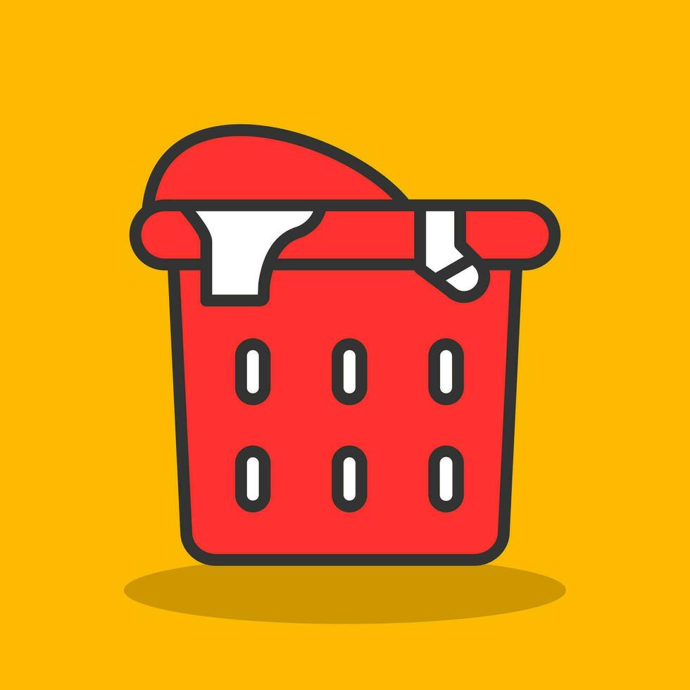 Laundry basket Vector Icon Design