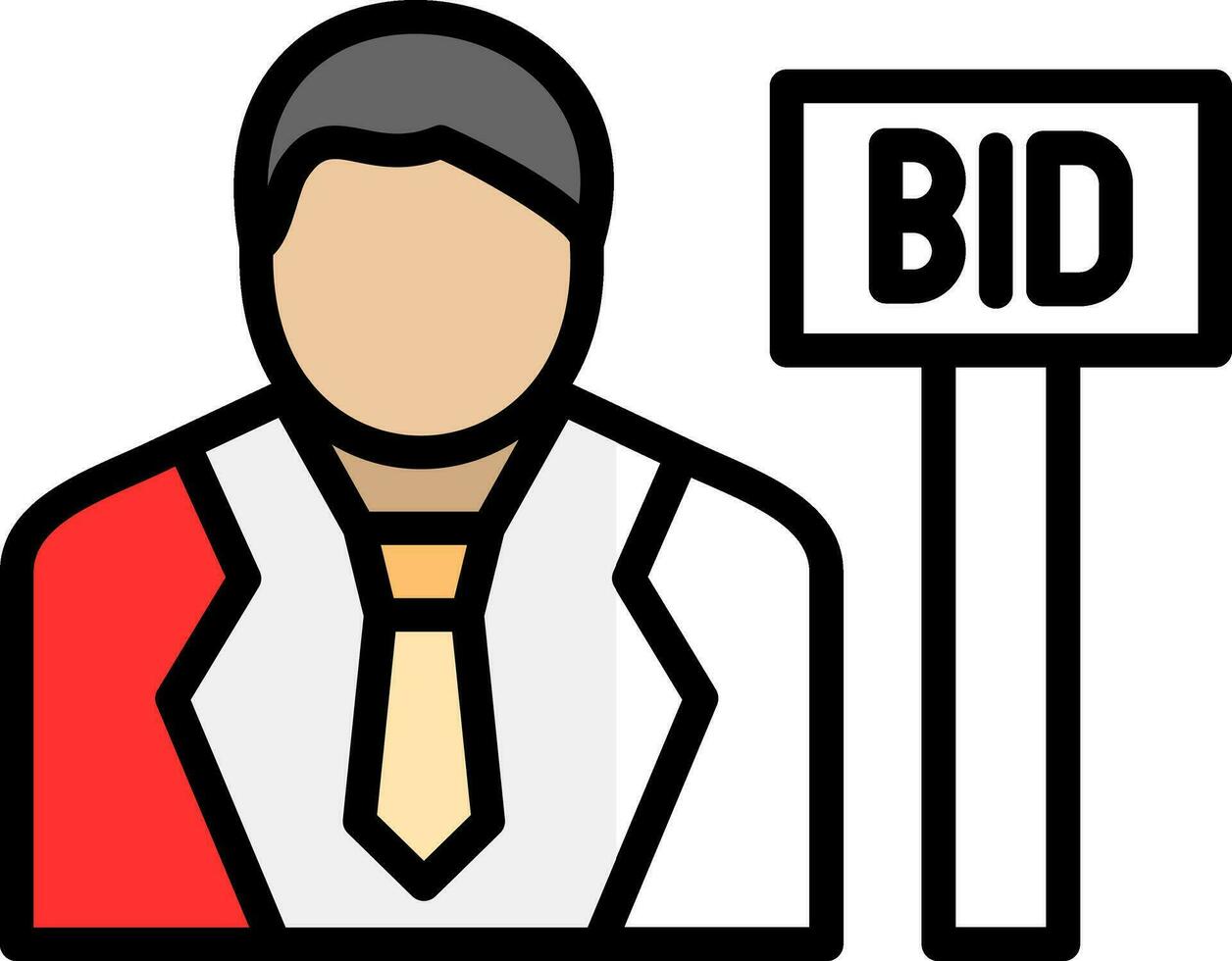 Bid Vector Icon Design