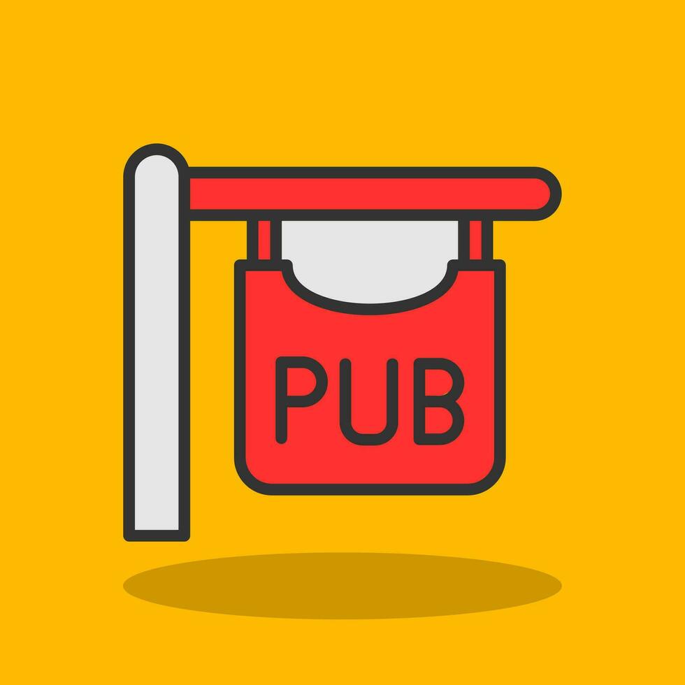 pub firmar vector icono diseño