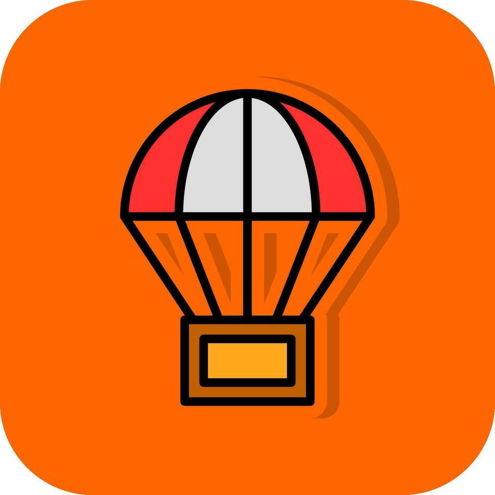 Parachute Vector Icon Design