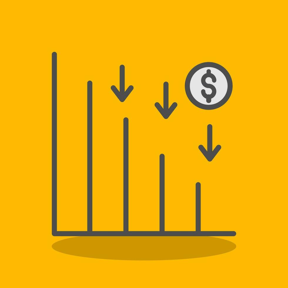 Line chart Vector Icon Design