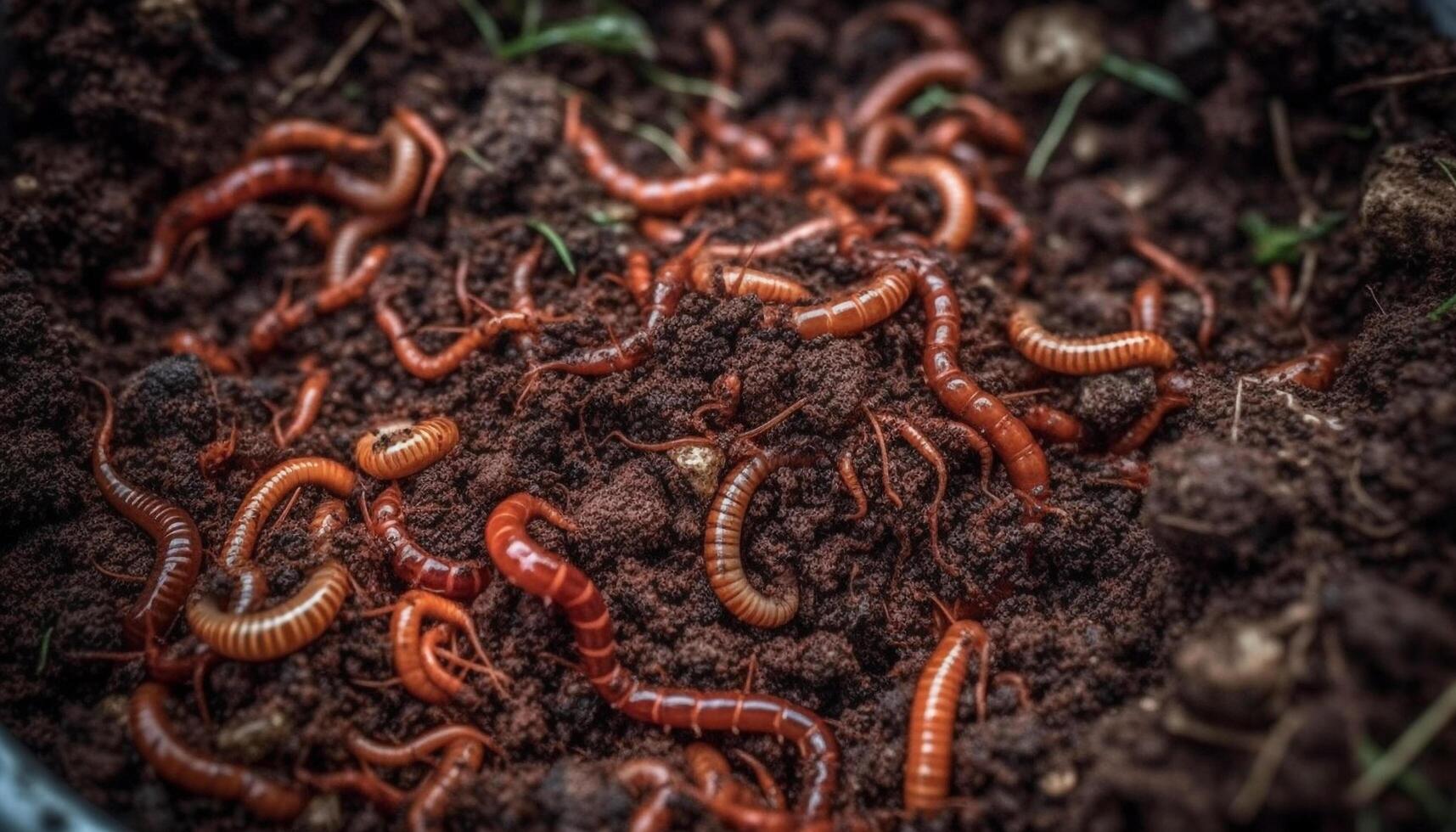 un escalofriante bosque un grande grupo de milpiés en un espiral generado por ai foto