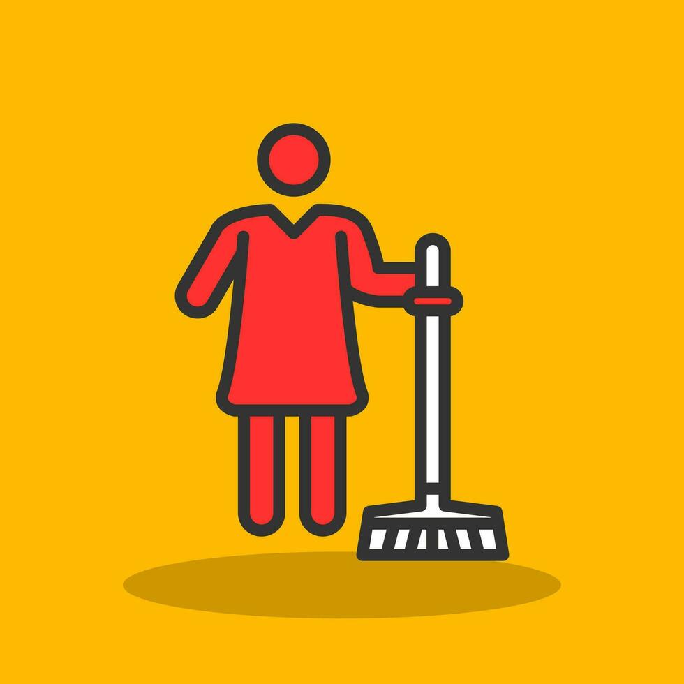 Charwoman Vector Icon Design