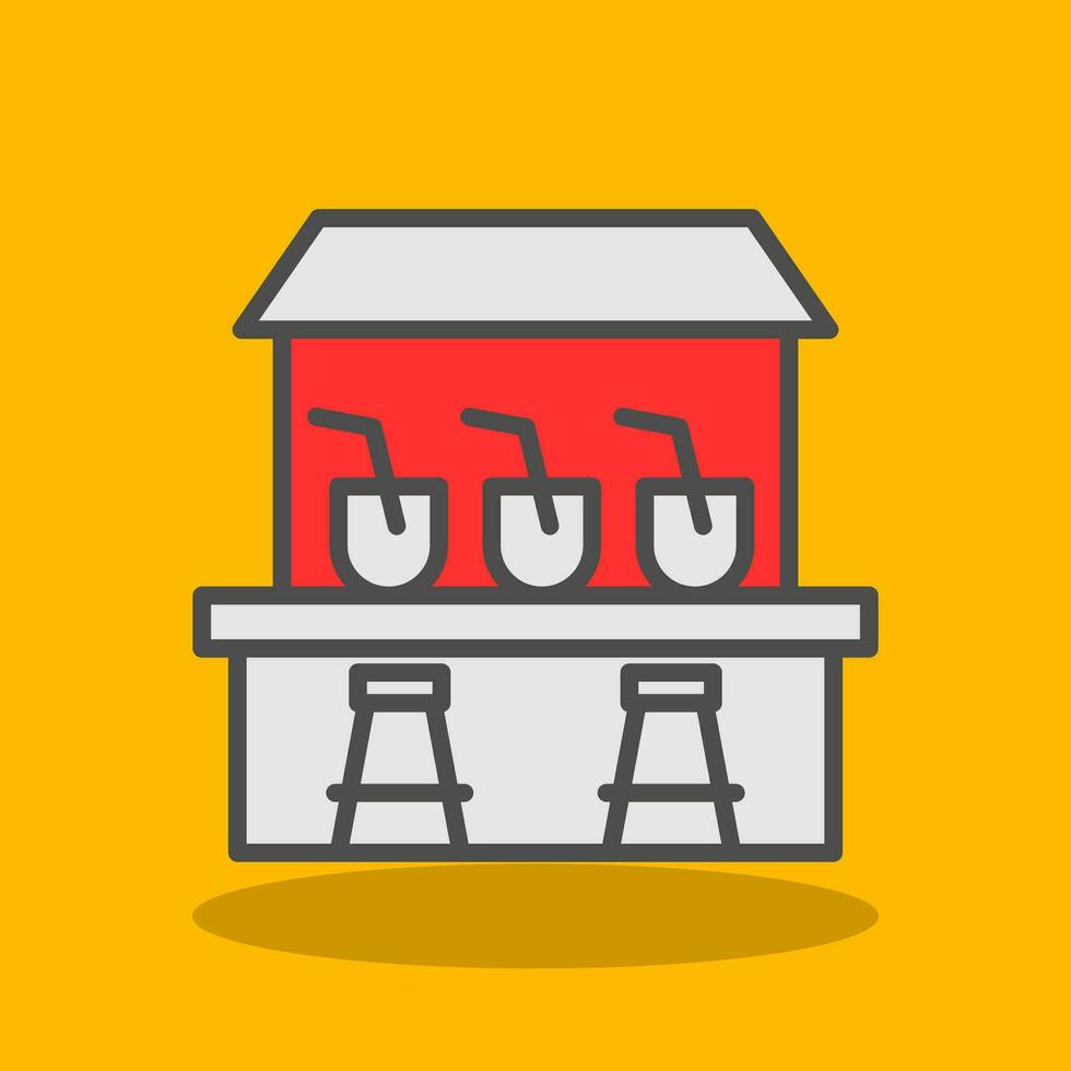 Beach bar Vector Icon Design