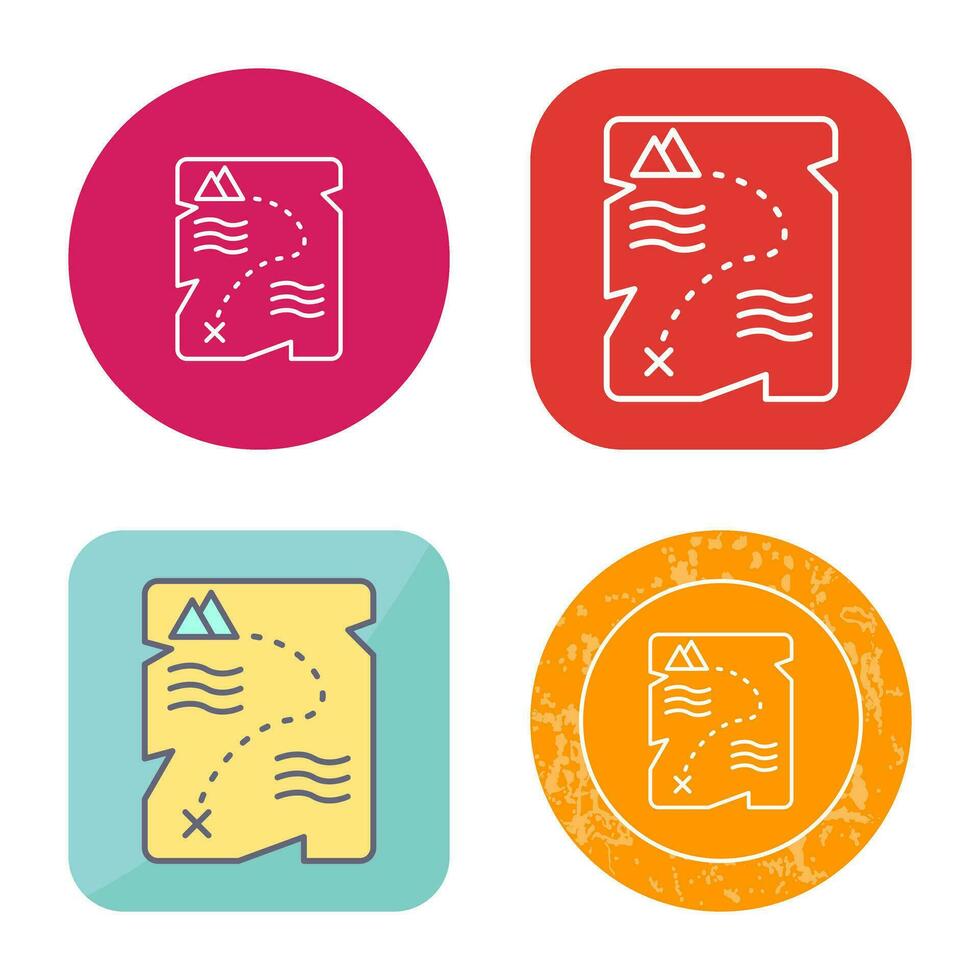 Treasure Map Vector Icon