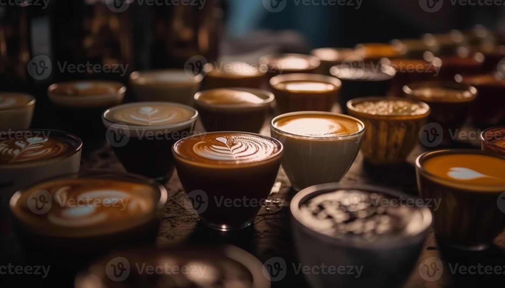 Aromatherapy scented coffee, a still life of frothy refreshment generated by AI photo