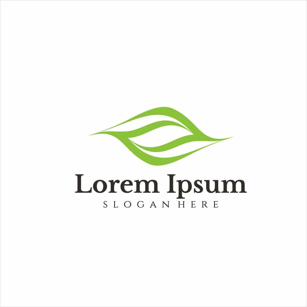 green leaf logo vector
