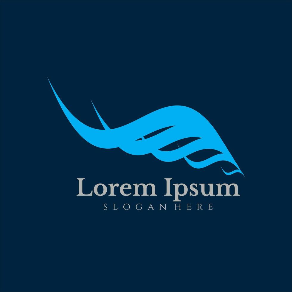 blue wing logo vector