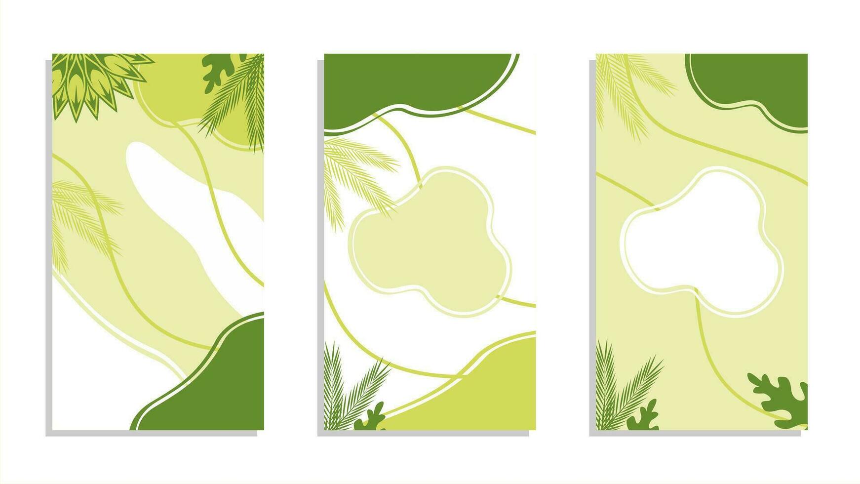 aesthetic green abstract background vector illustration