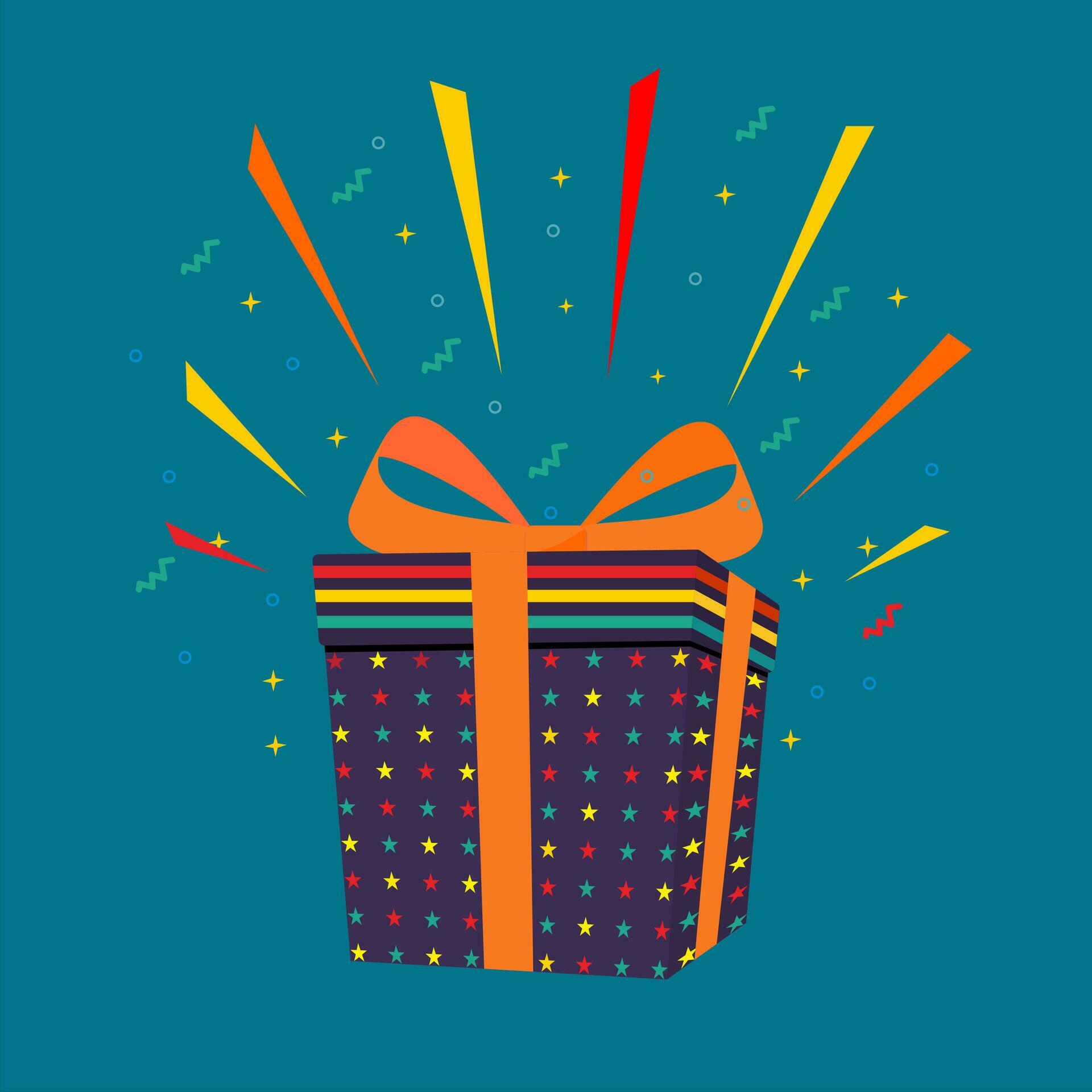 gift box of freedom day with pattern 25105517
