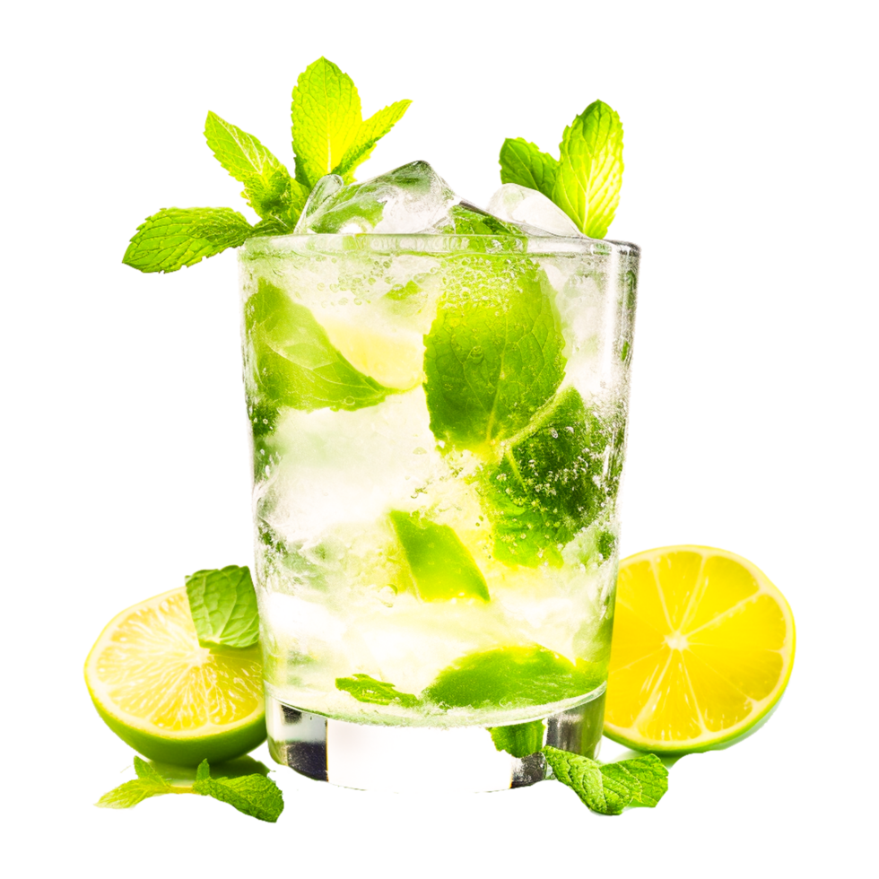 mojito cocktail juice brusande drycker öl, generativ ai png