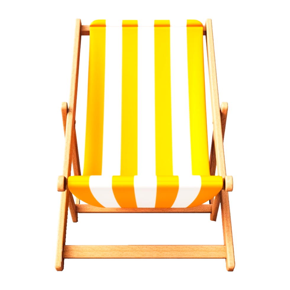 Eames Lounge Chair Beach Umbrella, chair  Generative Ai png