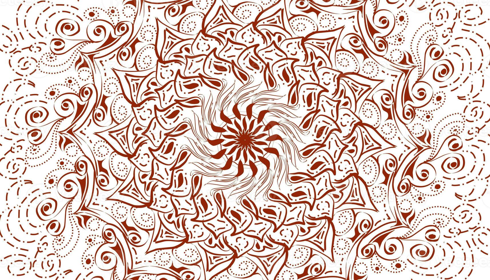 Illustration of red mandala motif decoration photo
