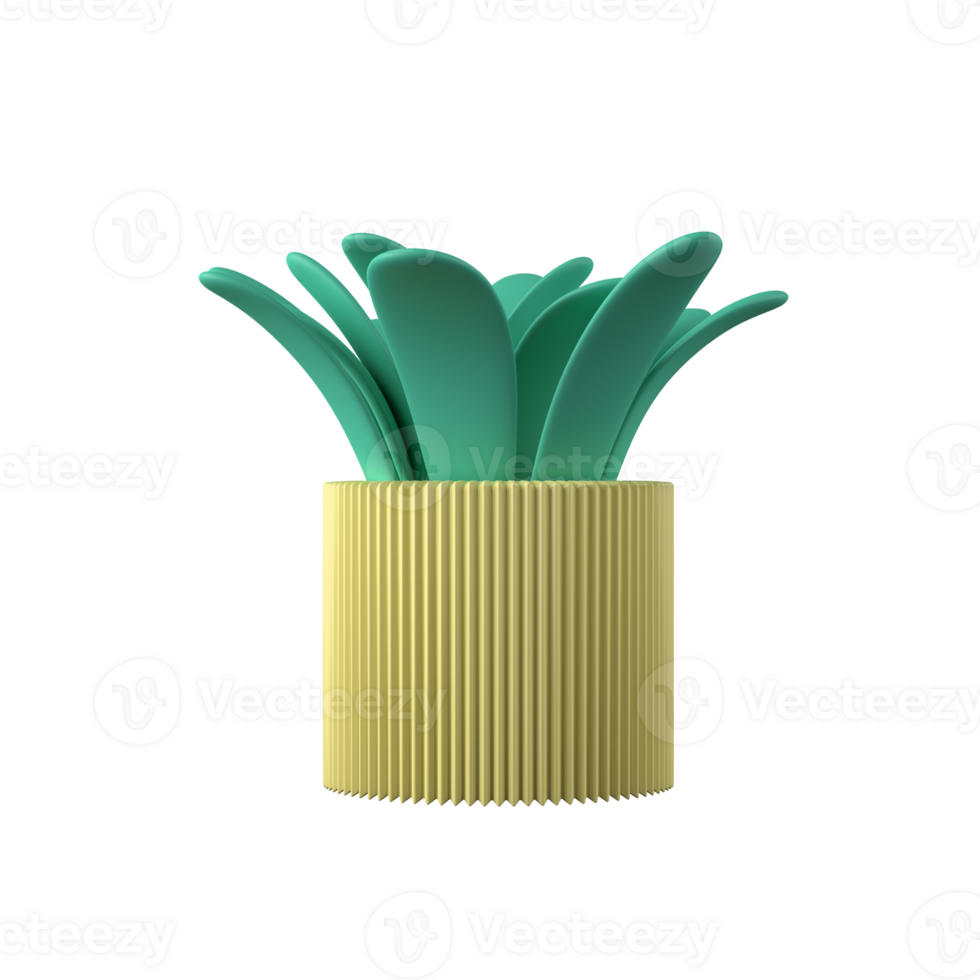 Tree pot on isolated background 3D Render. png