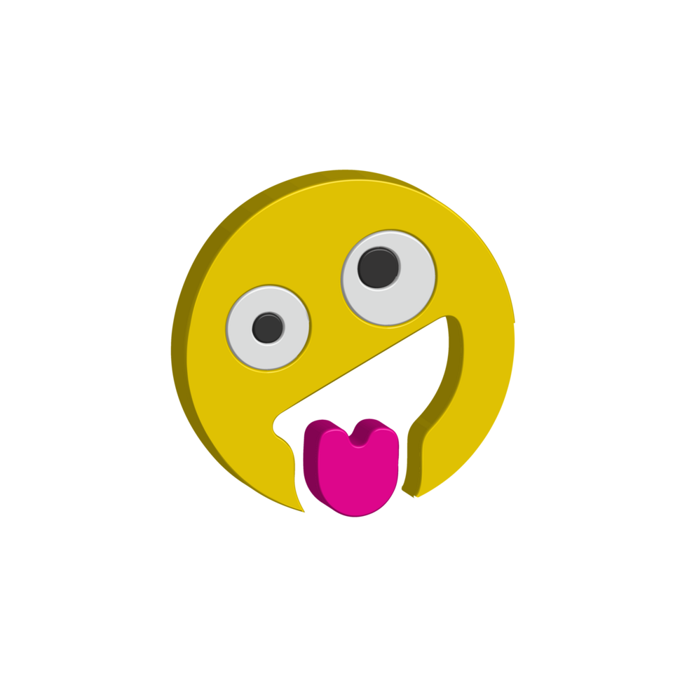 Zany Face 3D Icon png