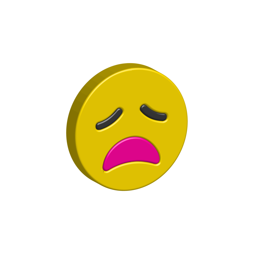 Sad Face 3D Icon png